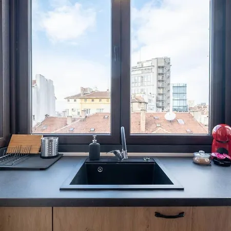 Hip Studio With Panoramic Views, Top Center Sofía